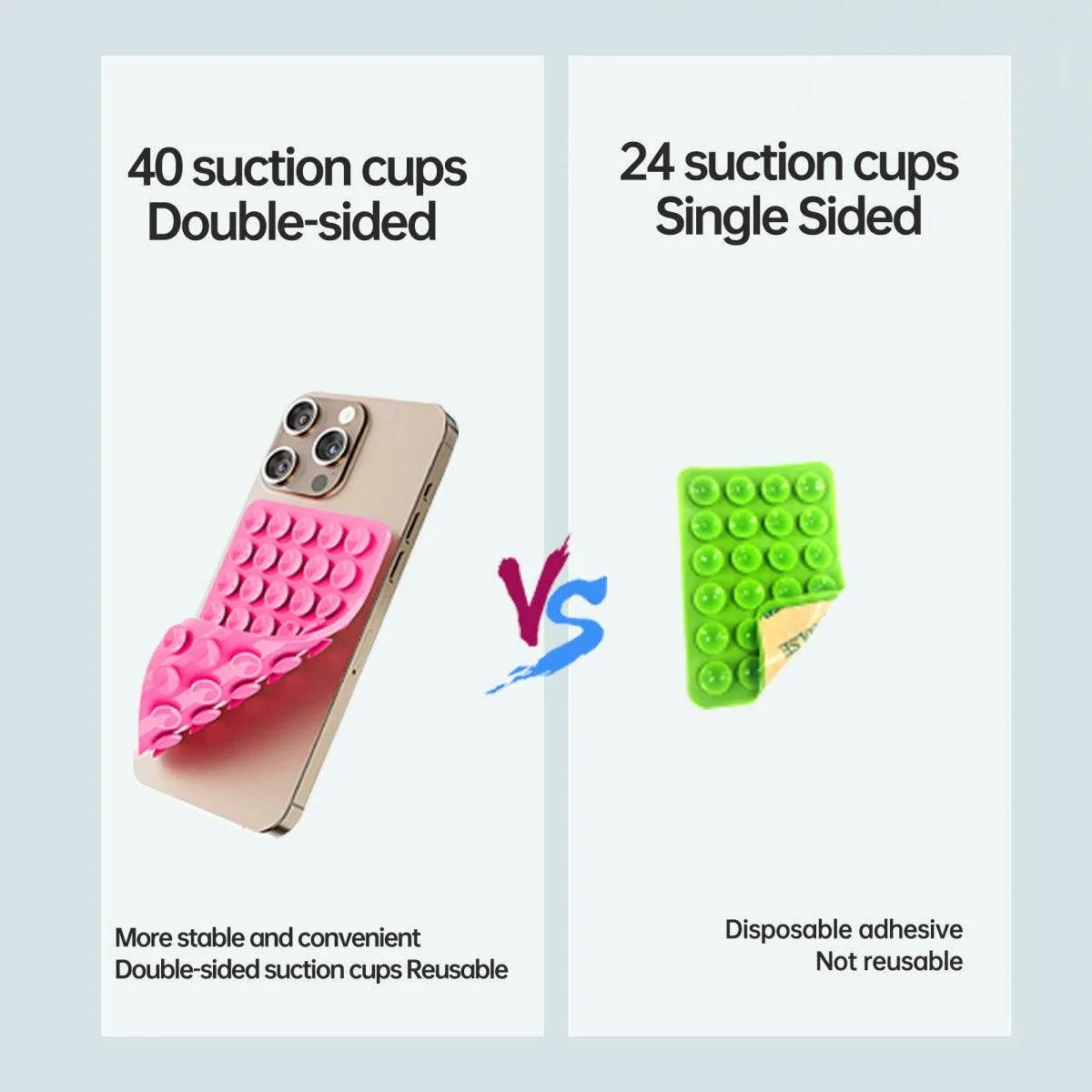 Double-Sided Silicone Suction Cup Phone Holder