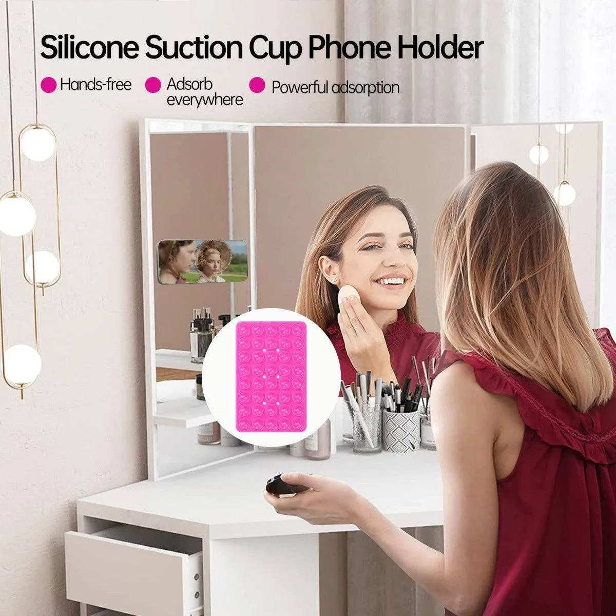 Double-Sided Silicone Suction Cup Phone Holder