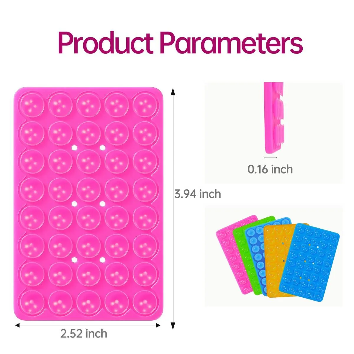 Double-Sided Silicone Suction Cup Phone Holder
