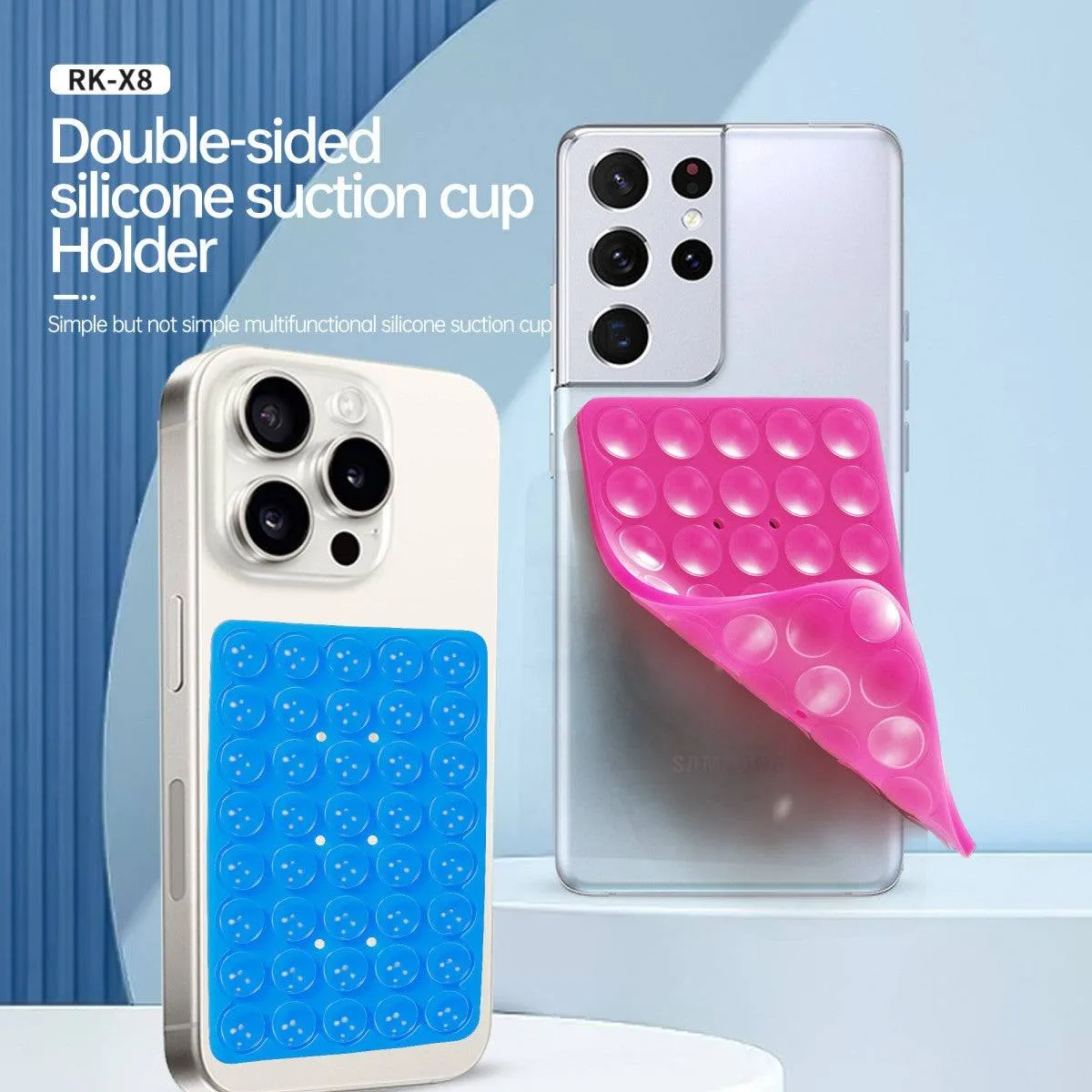 Double-Sided Silicone Suction Cup Phone Holder