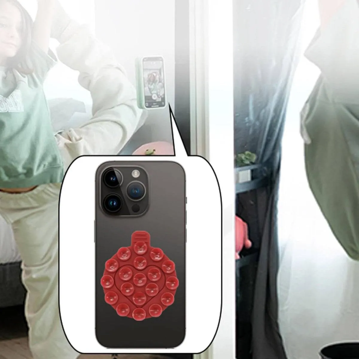 Double-Sided Silicone Suction Cup Phone Holder