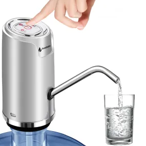 Drinking Water Dispenser for 5 Gallon Bottle, Electric Rechargeable Portable Water Dispenser, Micro USB Charging