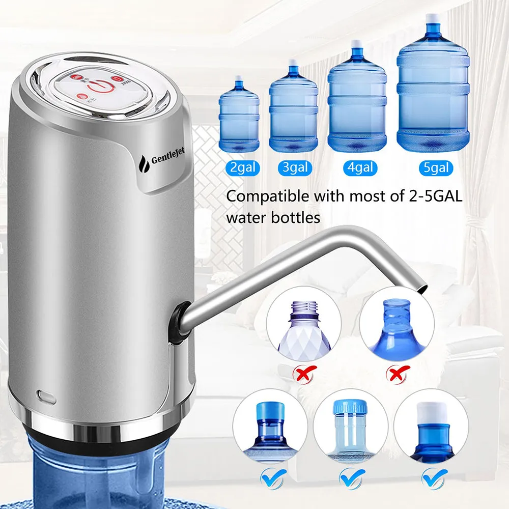 Drinking Water Dispenser for 5 Gallon Bottle, Electric Rechargeable Portable Water Dispenser, Micro USB Charging