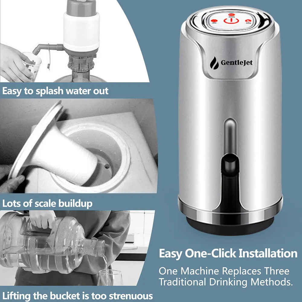 Drinking Water Dispenser for 5 Gallon Bottle, Electric Rechargeable Portable Water Dispenser, Micro USB Charging