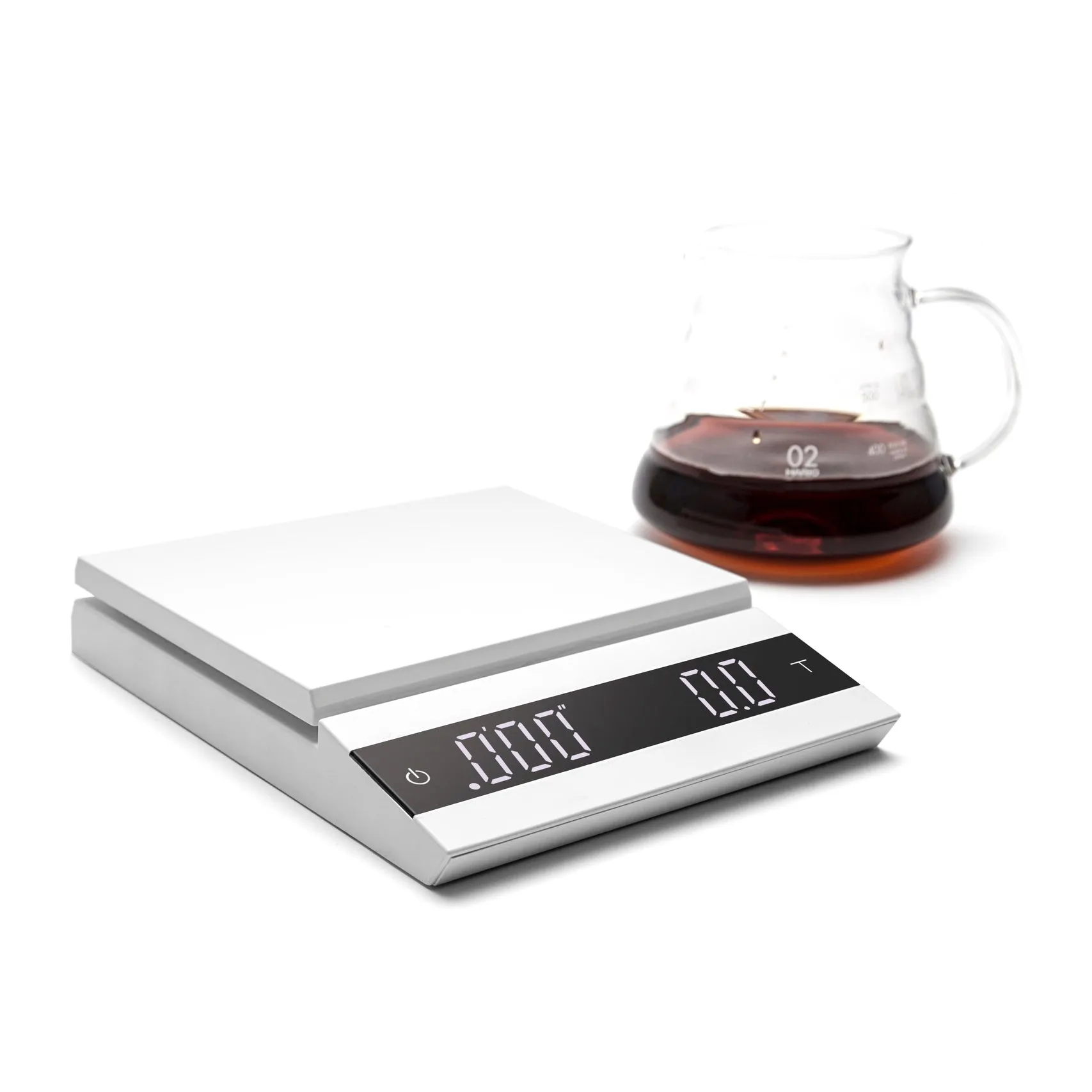 Drip scale/Led display, auto smart scale - auto ratio White