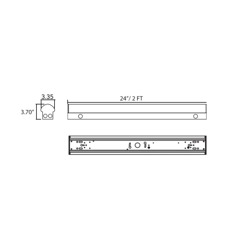 E6SLB 2-ft 10W/15W/20W LED Strip Light, CCT Selectable