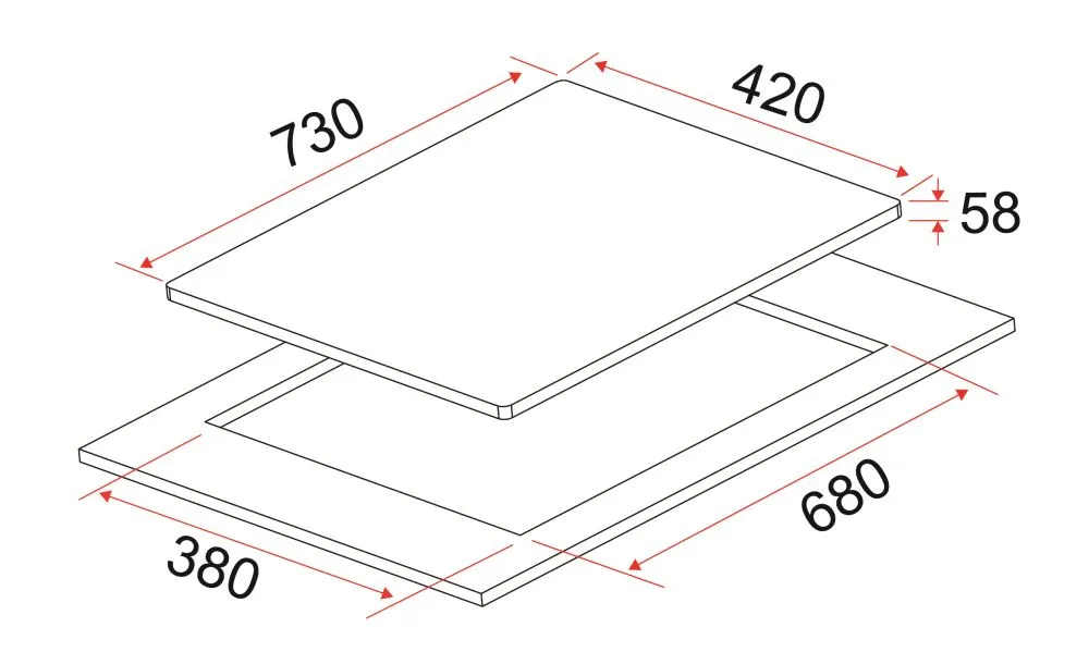 EF HB BI 2730 A 70cm Induction Built-in Ceramic Hob HBBI2730A