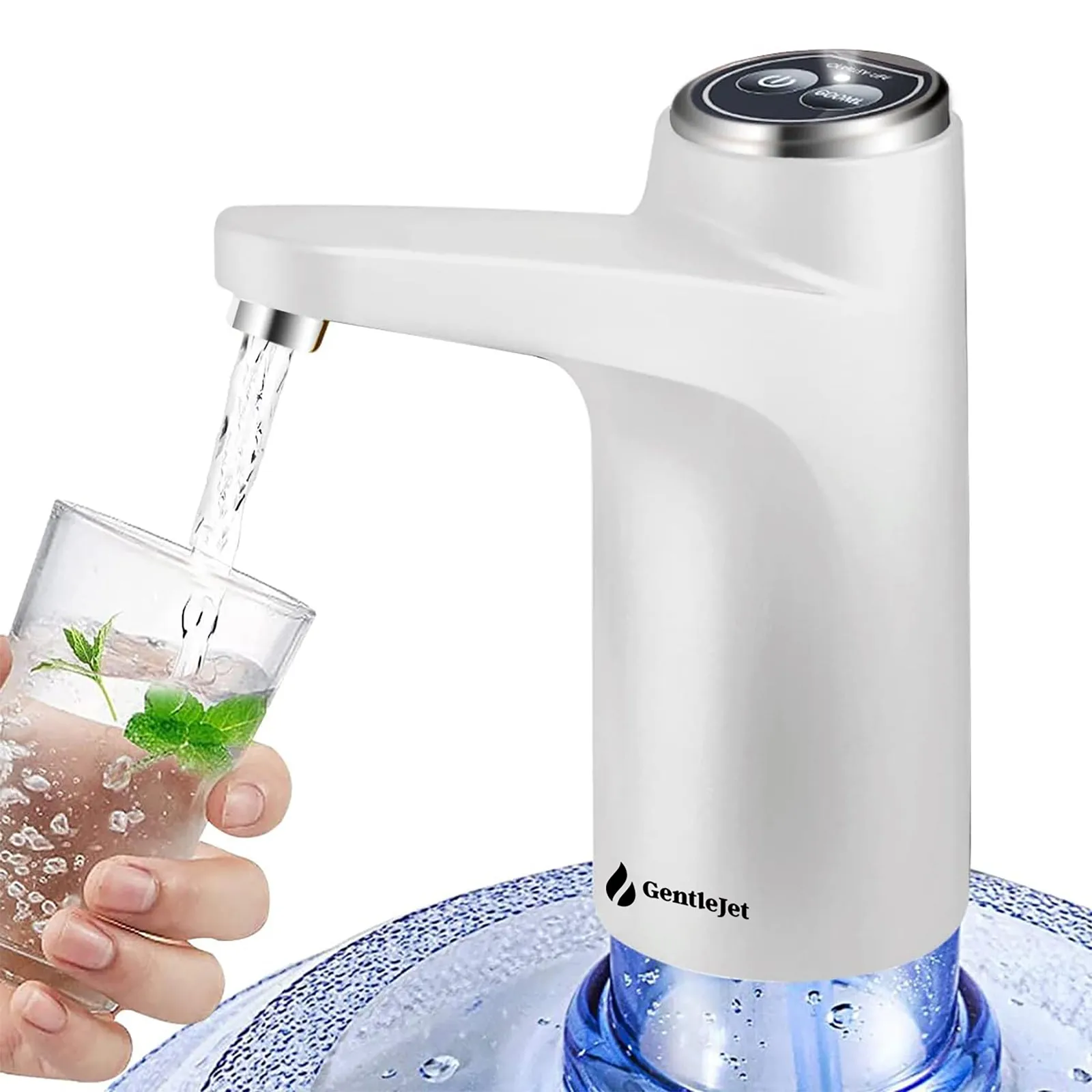 Electric Rechargeable Portable Drinking Water Dispenser Pump for 5 Gallon Bottle, Micro USB Charging