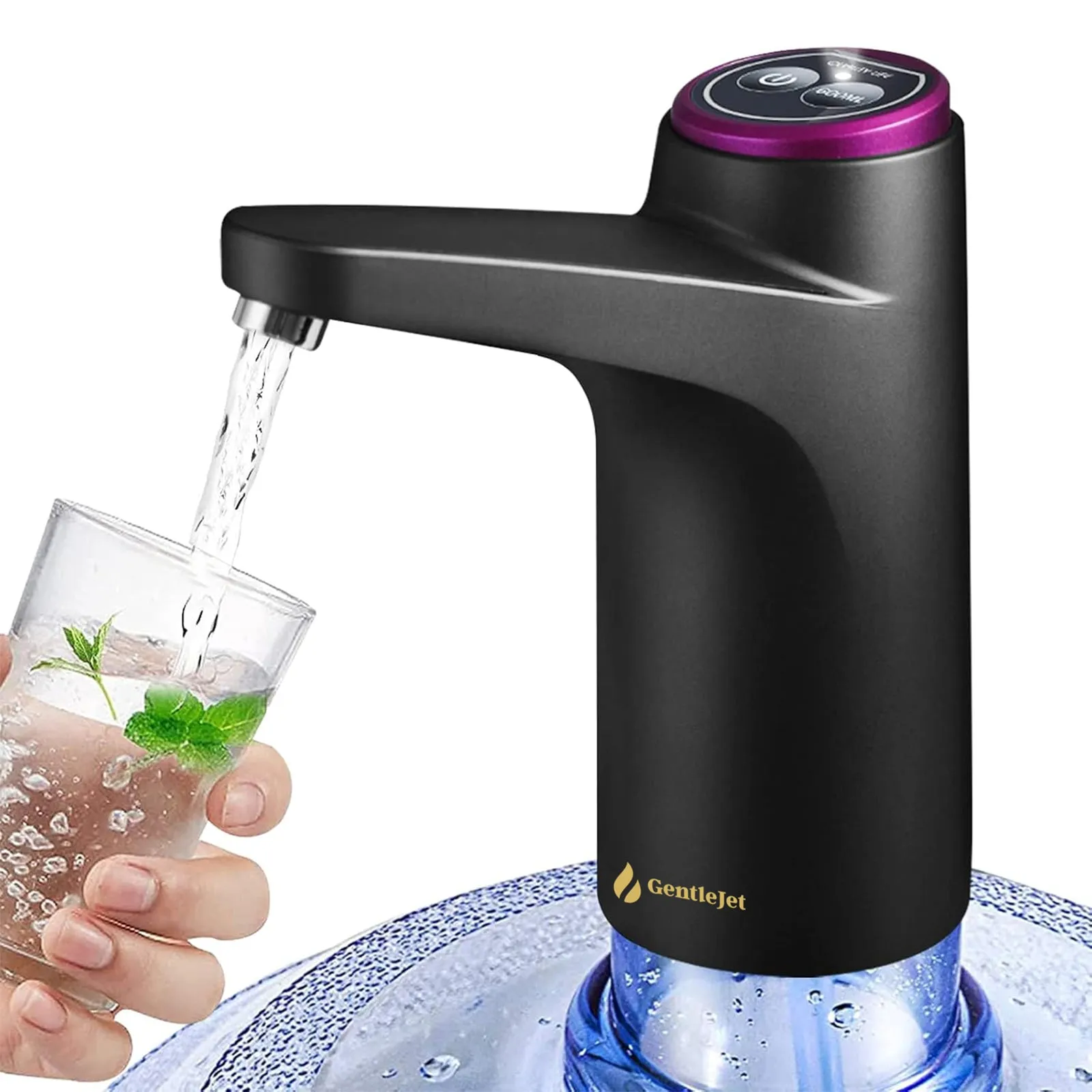 Electric Rechargeable Portable Drinking Water Dispenser Pump for 5 Gallon Bottle, Micro USB Charging