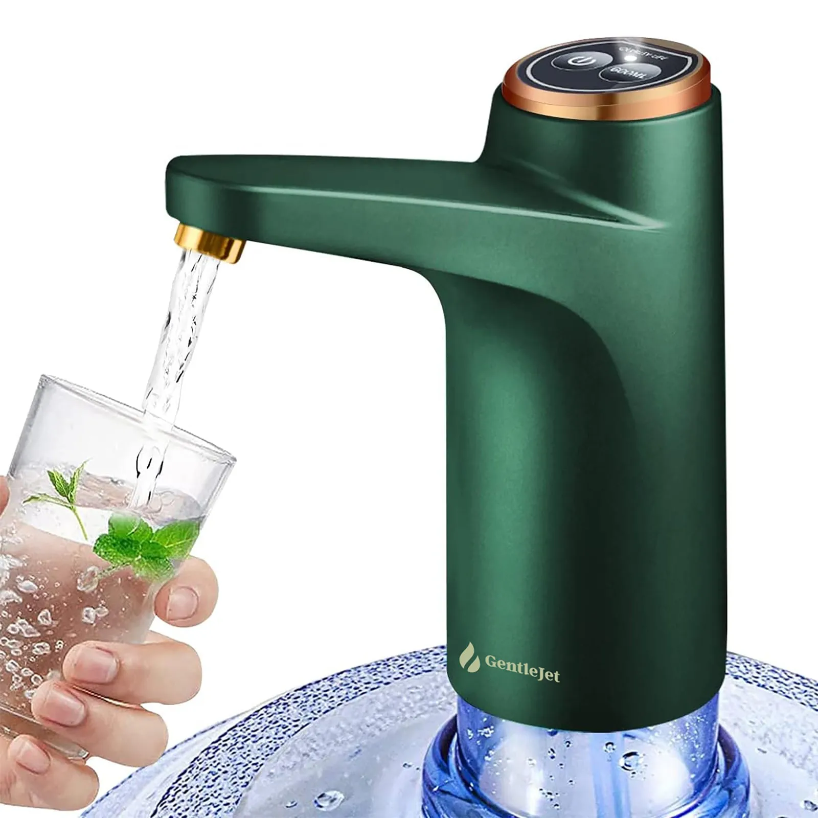 Electric Rechargeable Portable Drinking Water Dispenser Pump for 5 Gallon Bottle, Micro USB Charging