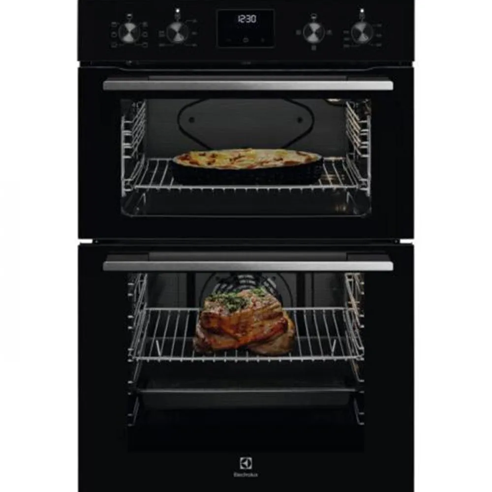 Electrolux 60CM Built-In Electric Double Oven - Black | KDFGE40TK