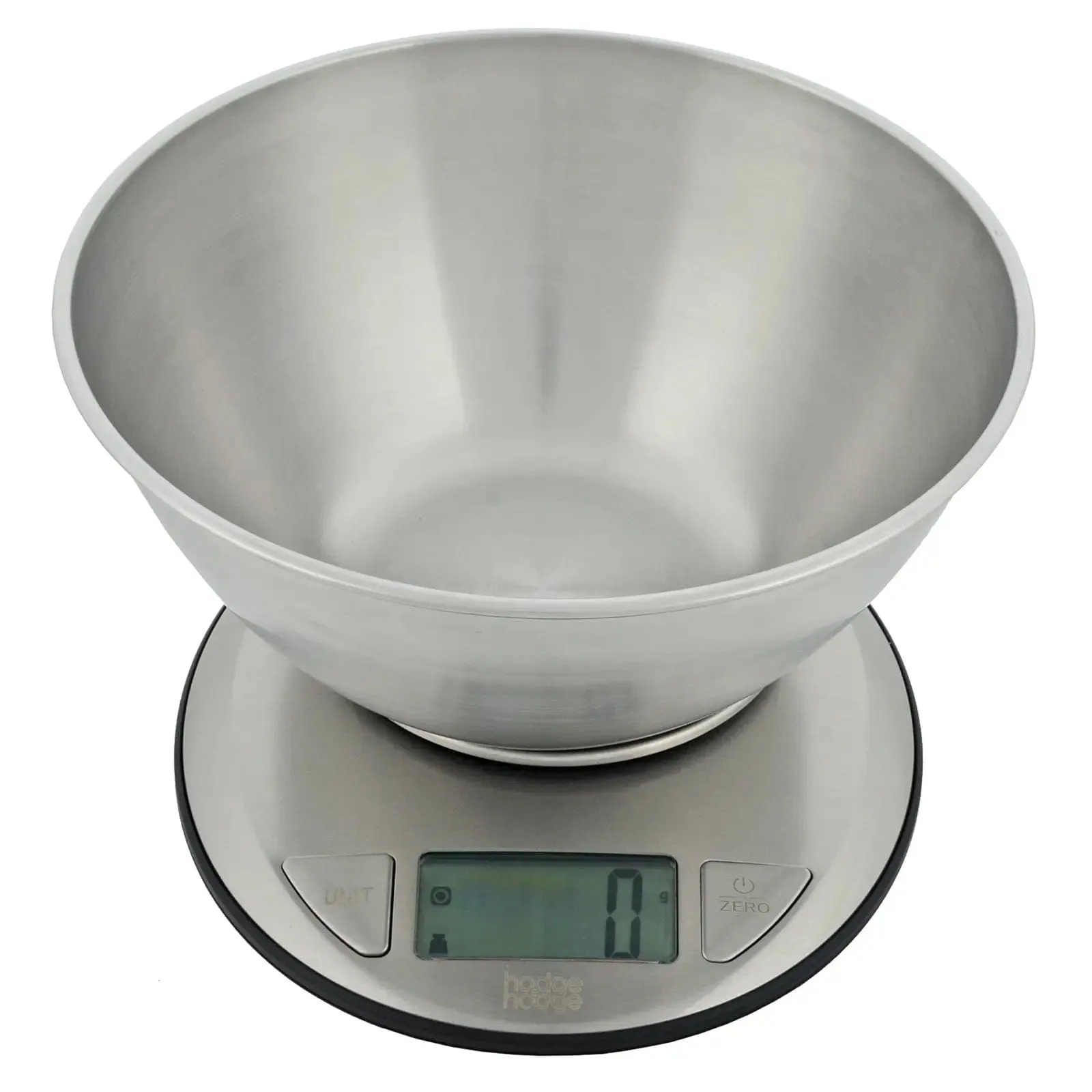 Electronic Kitchen Scales Silver With Stainless Steel Bowl 1.8L