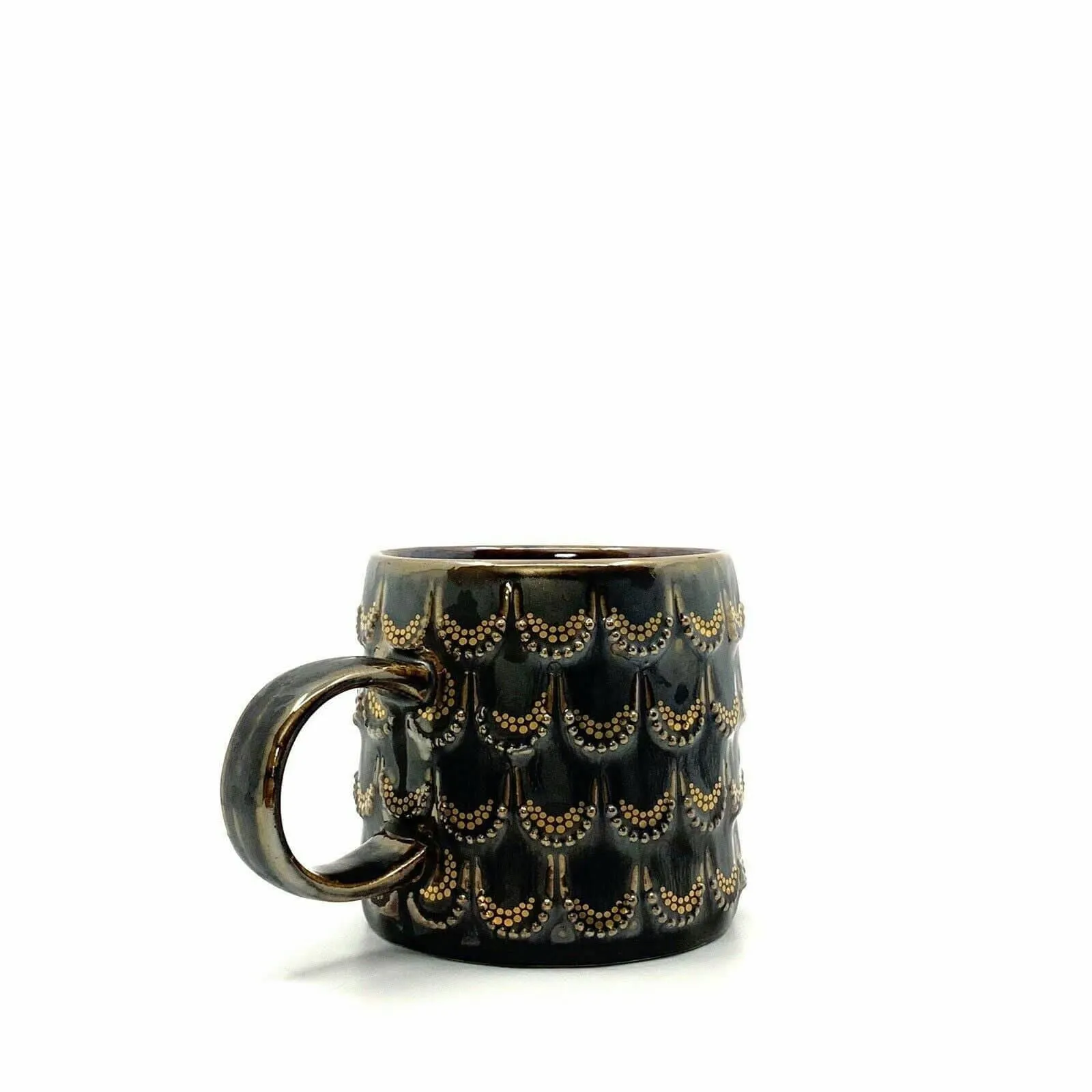 Elegant Starbucks Golden Scales Anniversary Cup - 10 fl oz, Brown/Gold, Ceramic