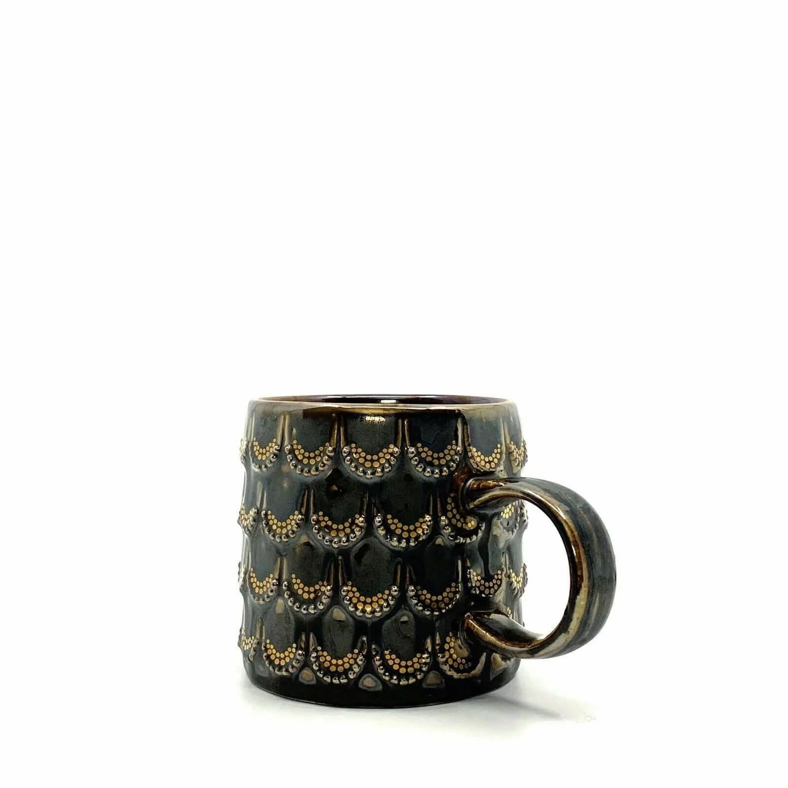 Elegant Starbucks Golden Scales Anniversary Cup - 10 fl oz, Brown/Gold, Ceramic