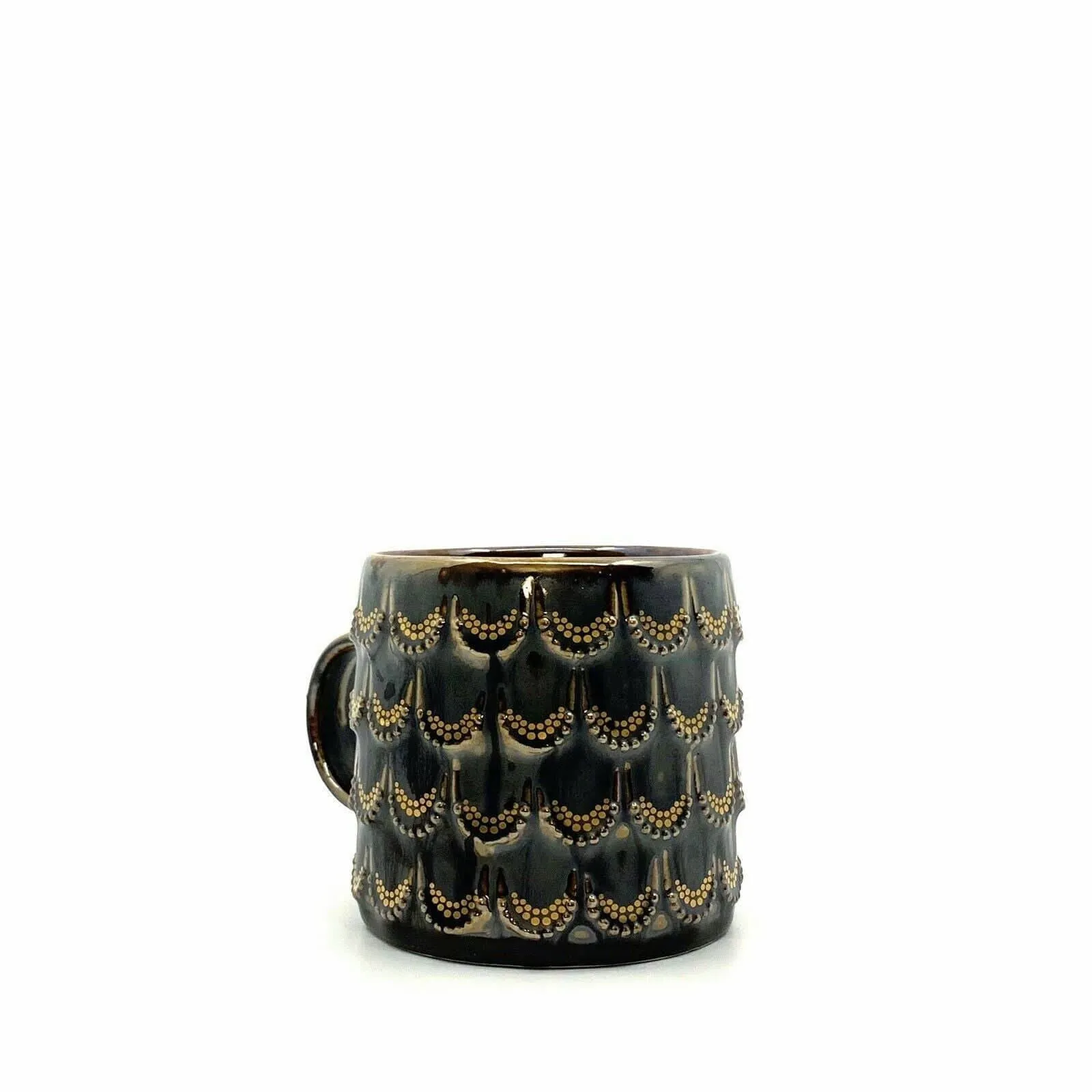 Elegant Starbucks Golden Scales Anniversary Cup - 10 fl oz, Brown/Gold, Ceramic