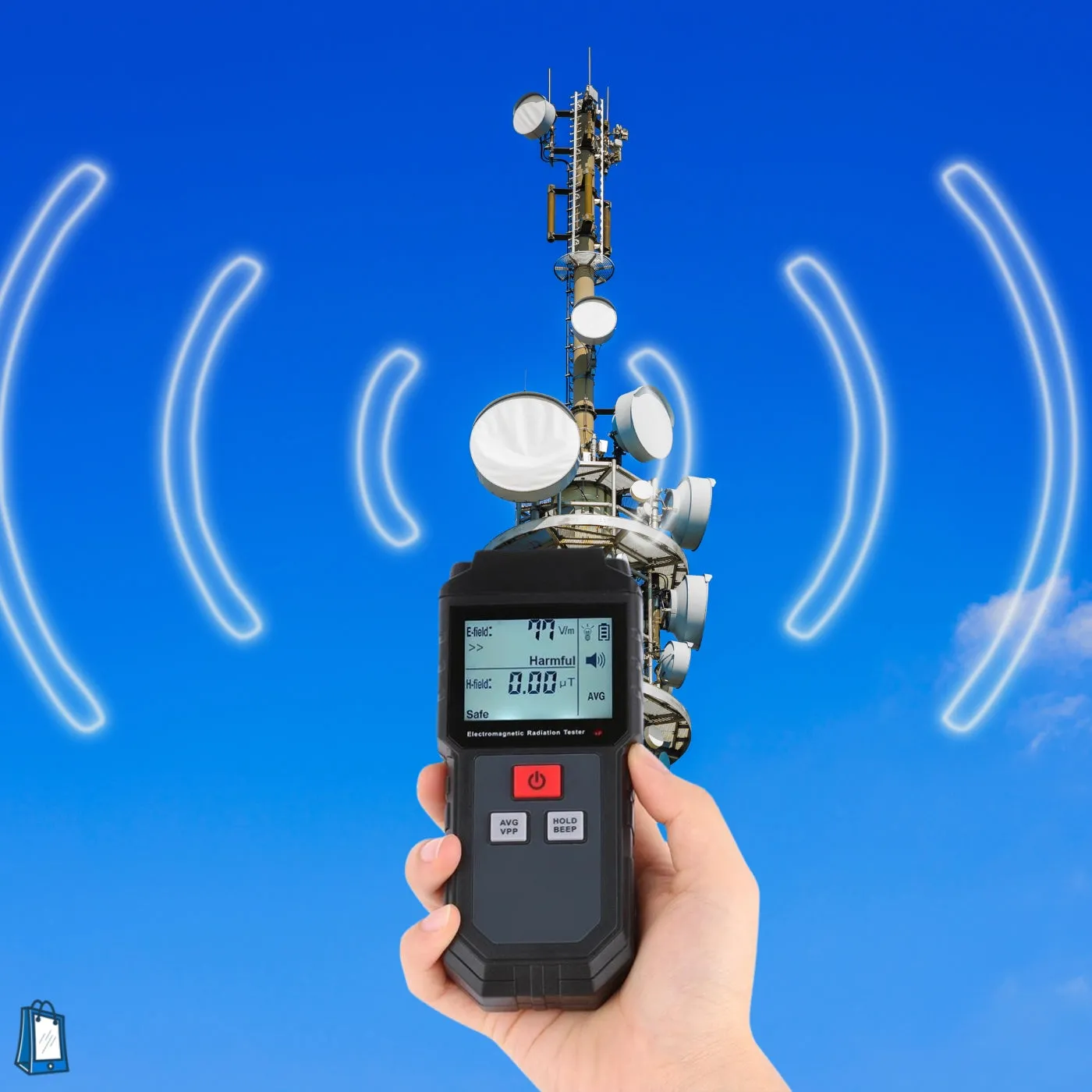 EMF Meter Anti-Radiation Monitor Portable Electromagnetic Tester
