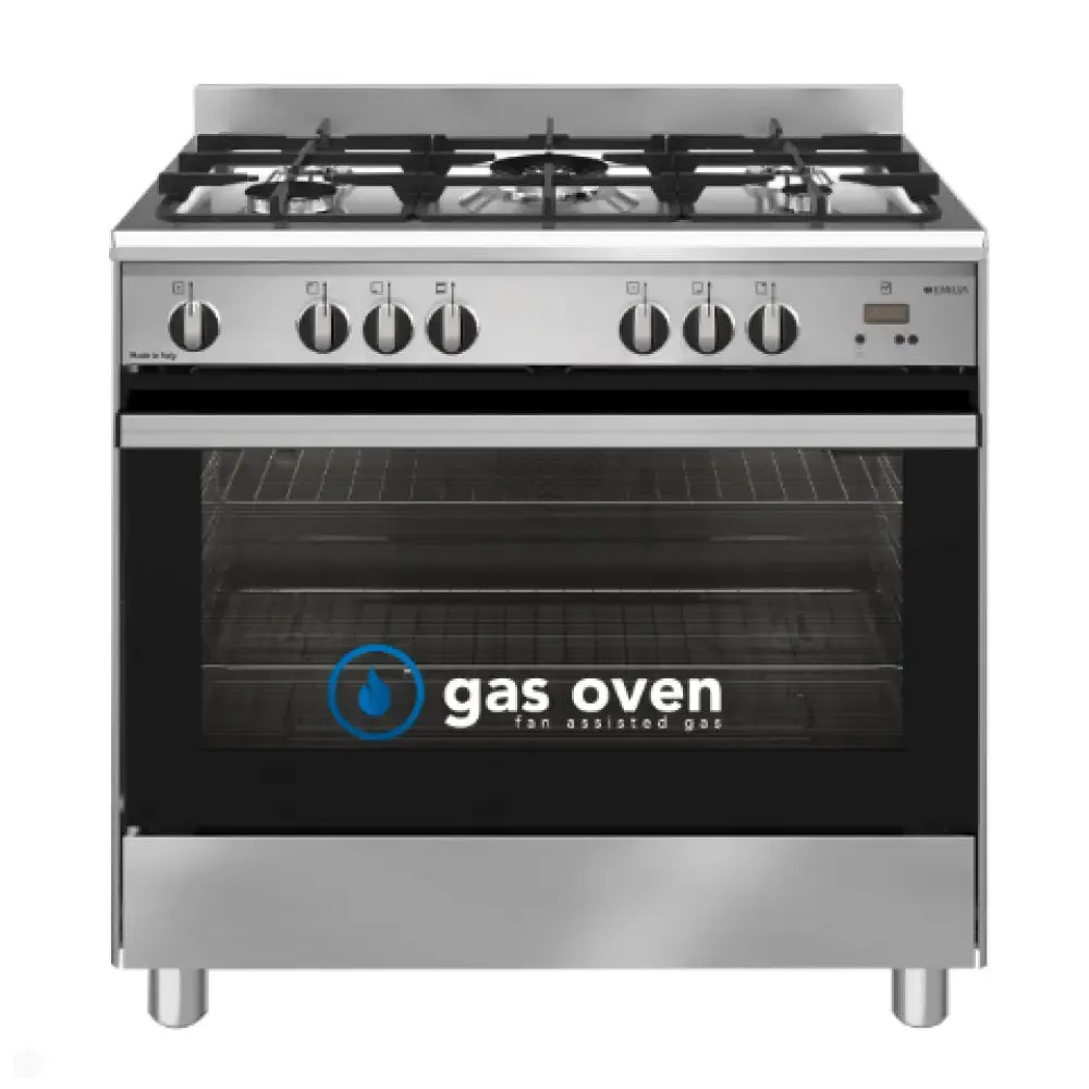 Emilia EM965GG 90cm Stainless Steel Cooker With Fan Assisted Gas Oven