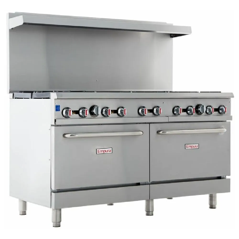 Empura Stainless EGR-60_LP Gas Range Stainless Steel Commercial Liquid Propane Gas Range With Two Ovens