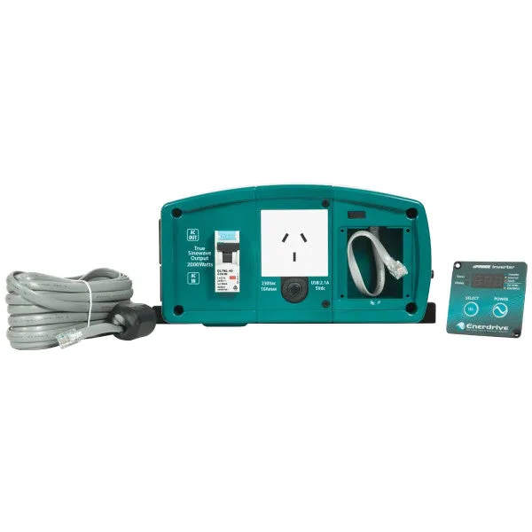 Enerdrive | ePOWER 2000W | 12V Pure Sine Wave Inverter with RCD & AC Transfer Switch