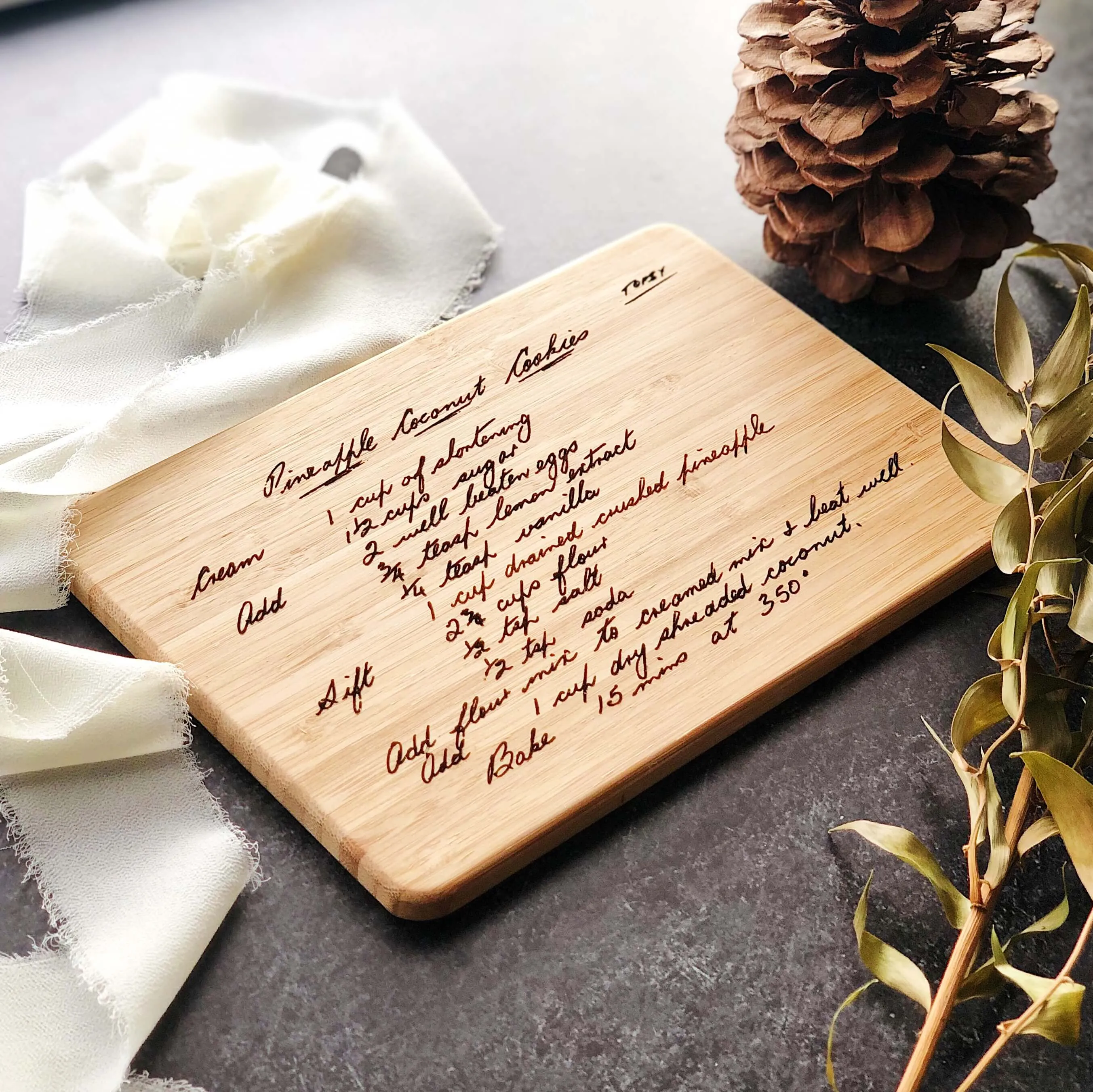 Engraved Recipe Cheese Board