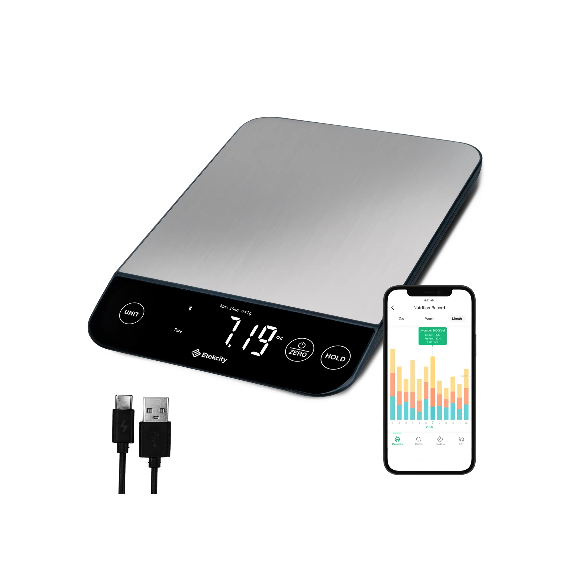 ENS-L221S-SUS Luminary™ Smart Nutrition Scale