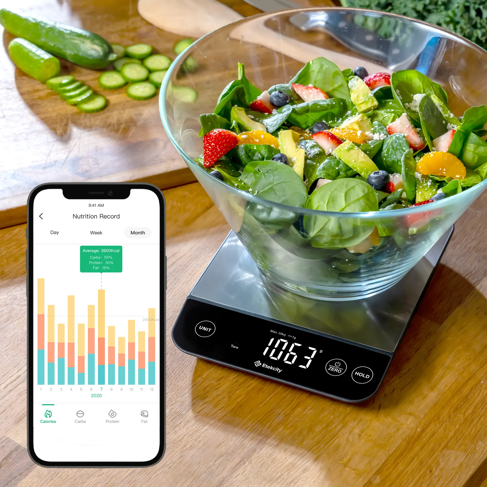 ENS-L221S-SUS Luminary™ Smart Nutrition Scale