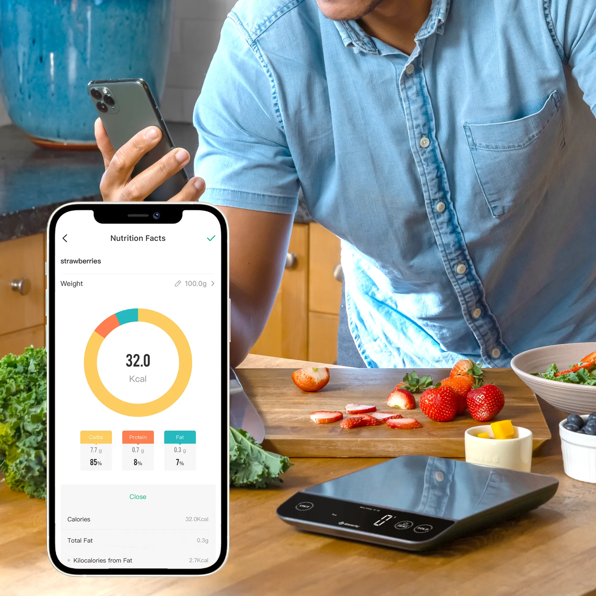 ENS-L221S-SUS Luminary™ Smart Nutrition Scale