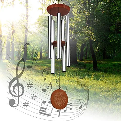Epartswide Wind Chimes for Outside Deep Tone Memorial Wind Chimes in Memory of A Loved One Tree of Life Gifts for Mother Garden Home Decor (37 Inch )