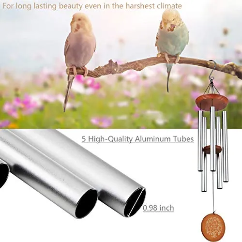Epartswide Wind Chimes for Outside Deep Tone Memorial Wind Chimes in Memory of A Loved One Tree of Life Gifts for Mother Garden Home Decor (37 Inch )