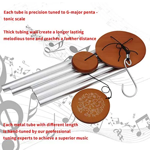 Epartswide Wind Chimes for Outside Deep Tone Memorial Wind Chimes in Memory of A Loved One Tree of Life Gifts for Mother Garden Home Decor (37 Inch )