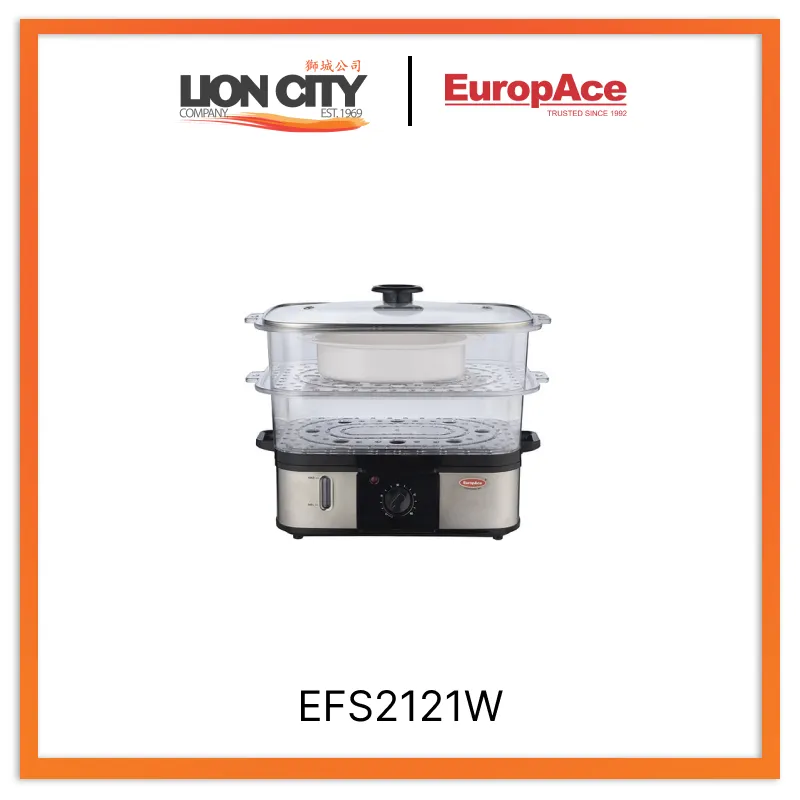 EuropAce EFS2121W 12L 2-Layer Food Steamer EFS 2121W