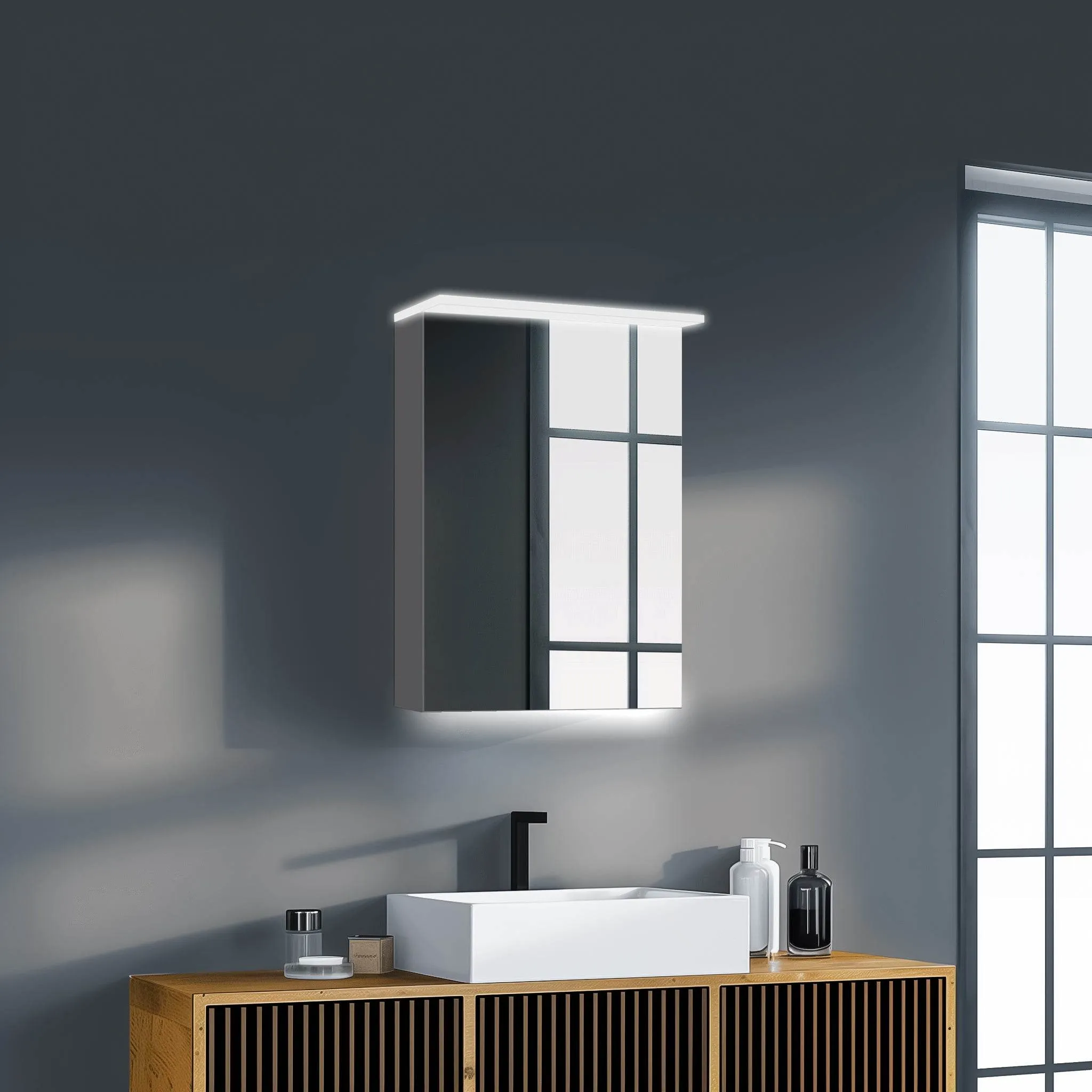 Garet 20"W x 28"H LED Medicine Cabinet
