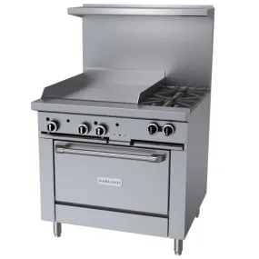 Garland Starfire Pro G36-2G24R 36" Range with 24" Griddle, 2 Burners & Standard Oven Natural Gas 140,000 BTU*