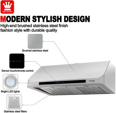 Gasland Chef 30'' Under Cabinet Range Hood - Sensor Touch Control