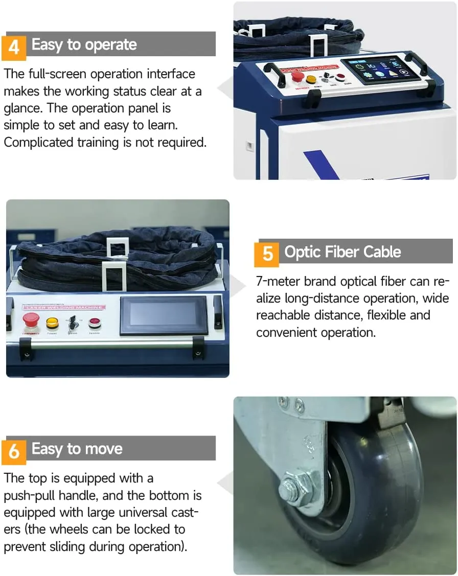 GERMANY STOCK—ZAC MAX Handheld Fiber Laser Welder 2000W Laser Welding Machine 230V with Auto Wire Feeder (90% New)