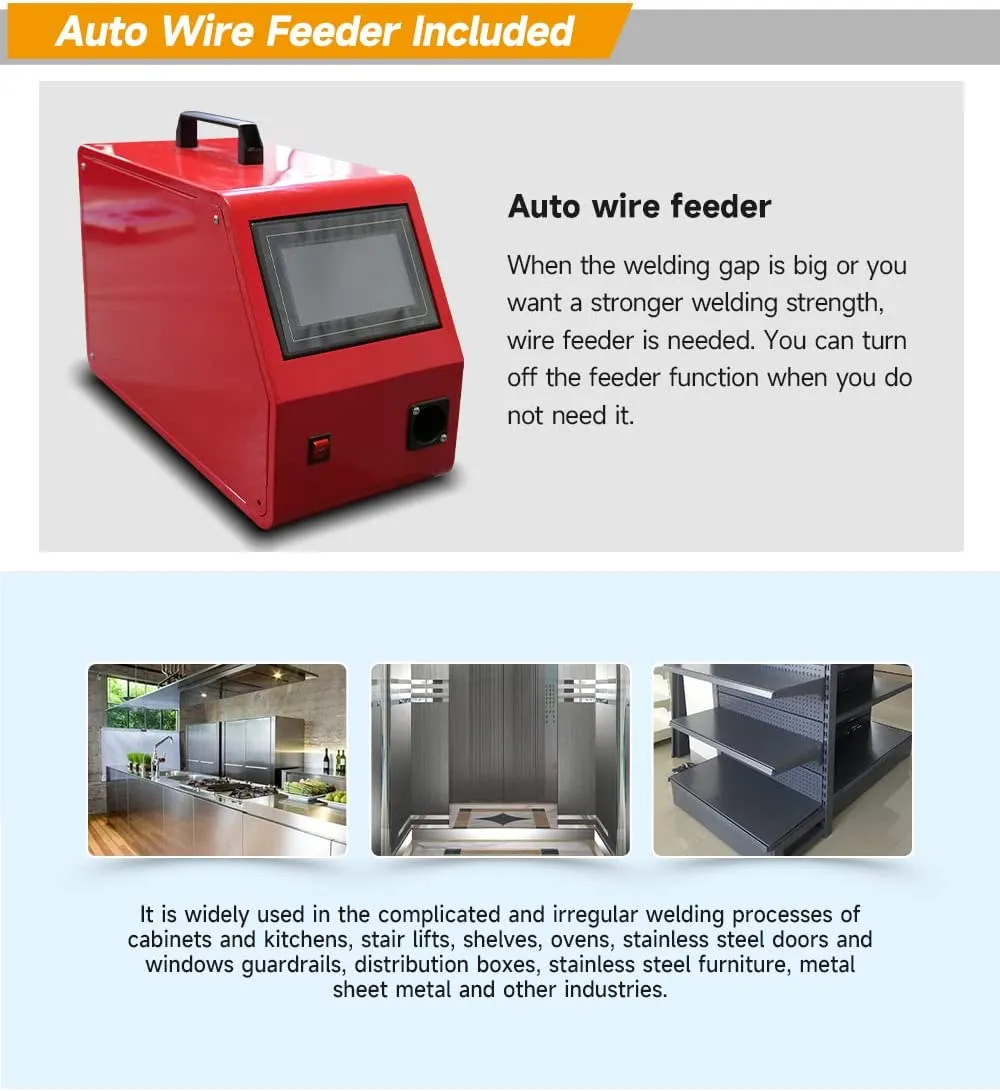 GERMANY STOCK—ZAC MAX Handheld Fiber Laser Welder 2000W Laser Welding Machine 230V with Auto Wire Feeder (90% New)