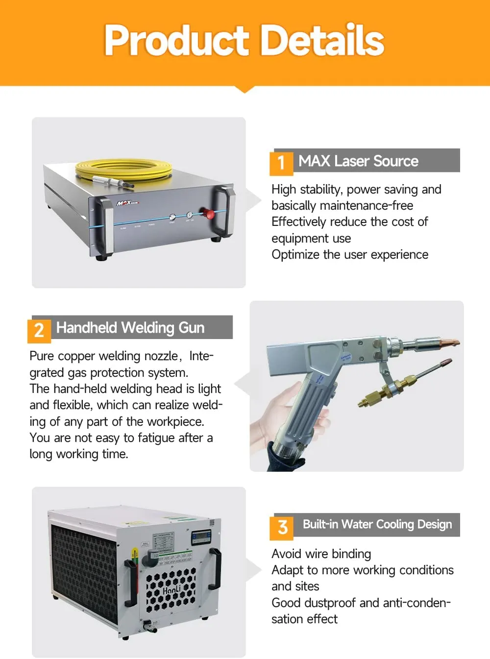 GERMANY STOCK—ZAC MAX Handheld Fiber Laser Welder 2000W Laser Welding Machine 230V with Auto Wire Feeder (90% New)