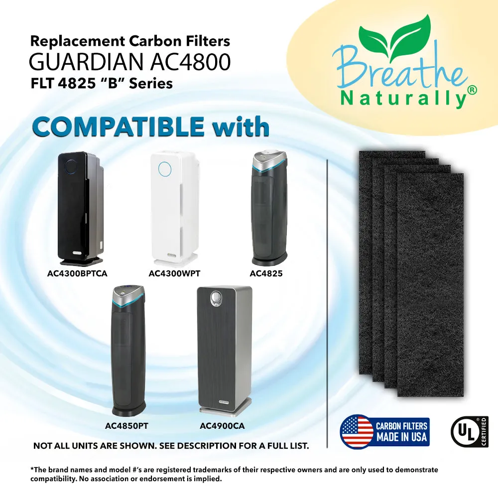 GermGuardian FLT4825 Filter B Replacement Carbon Pre Filters for AC4800 Series