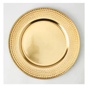 Gold plastic charger plate