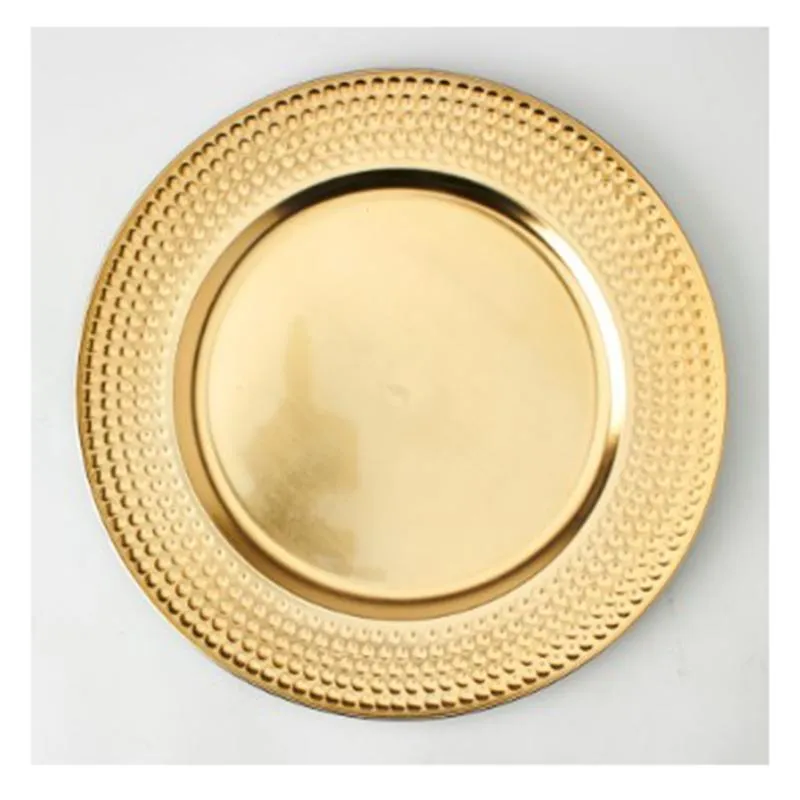 Gold plastic charger plate