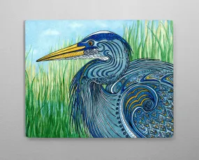 Great Blue Heron Aluminum Wall Art