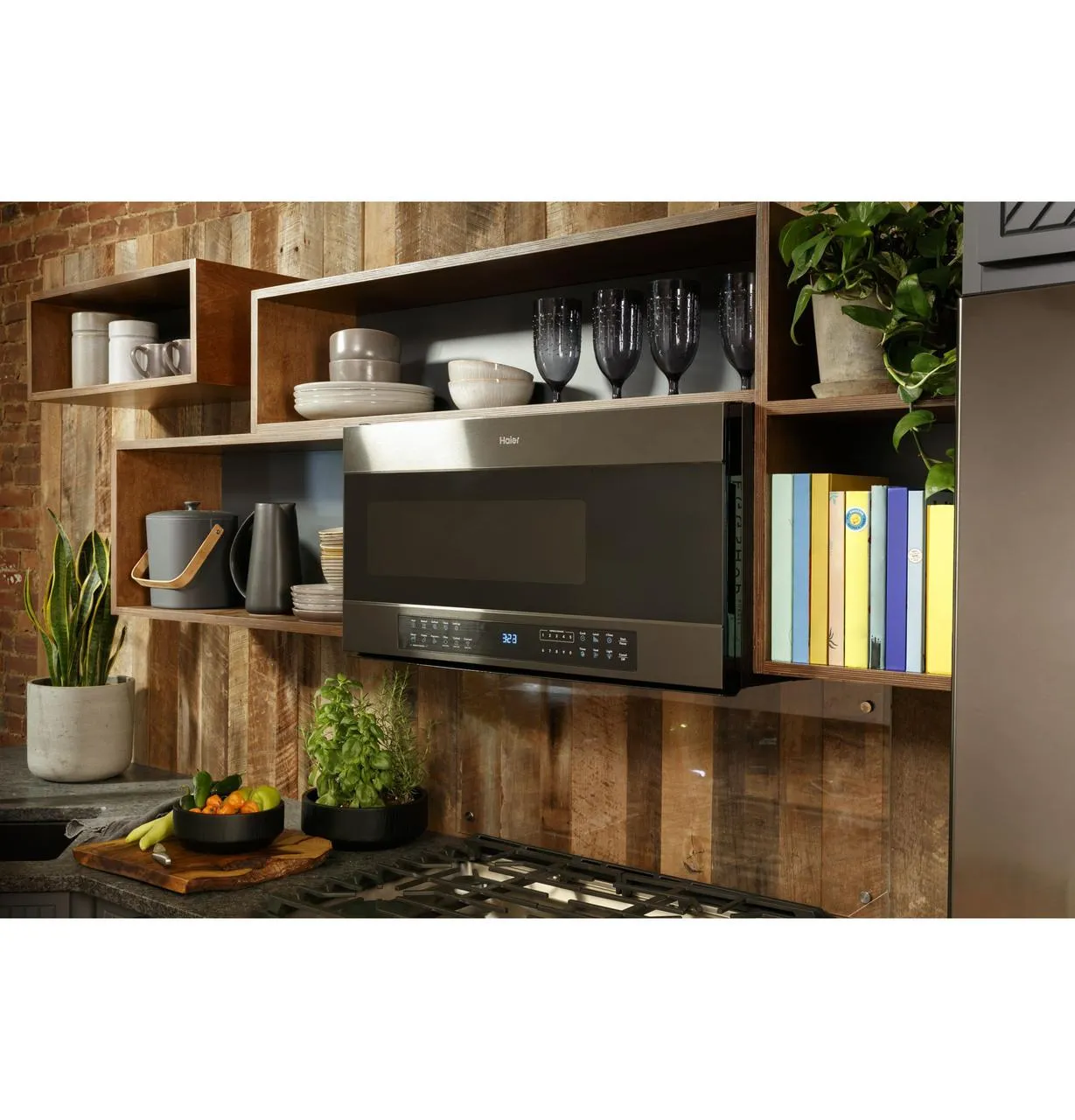 Haier QVM7167BNTS 30" 1.6 Cu. Ft. Smart Over-the-Range Microwave Oven