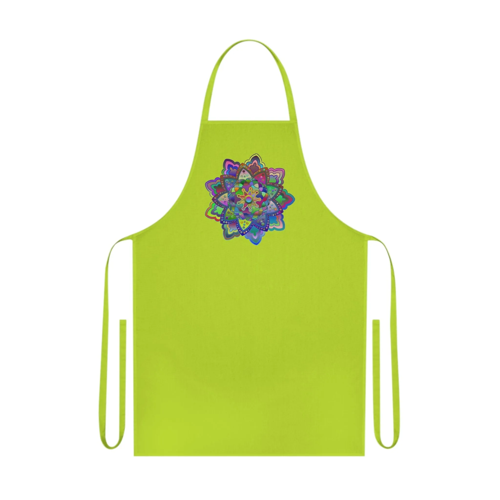 Hand-Drawn Mandala Art Cotton Apron - Perfect for Chefs and Home Cooks
