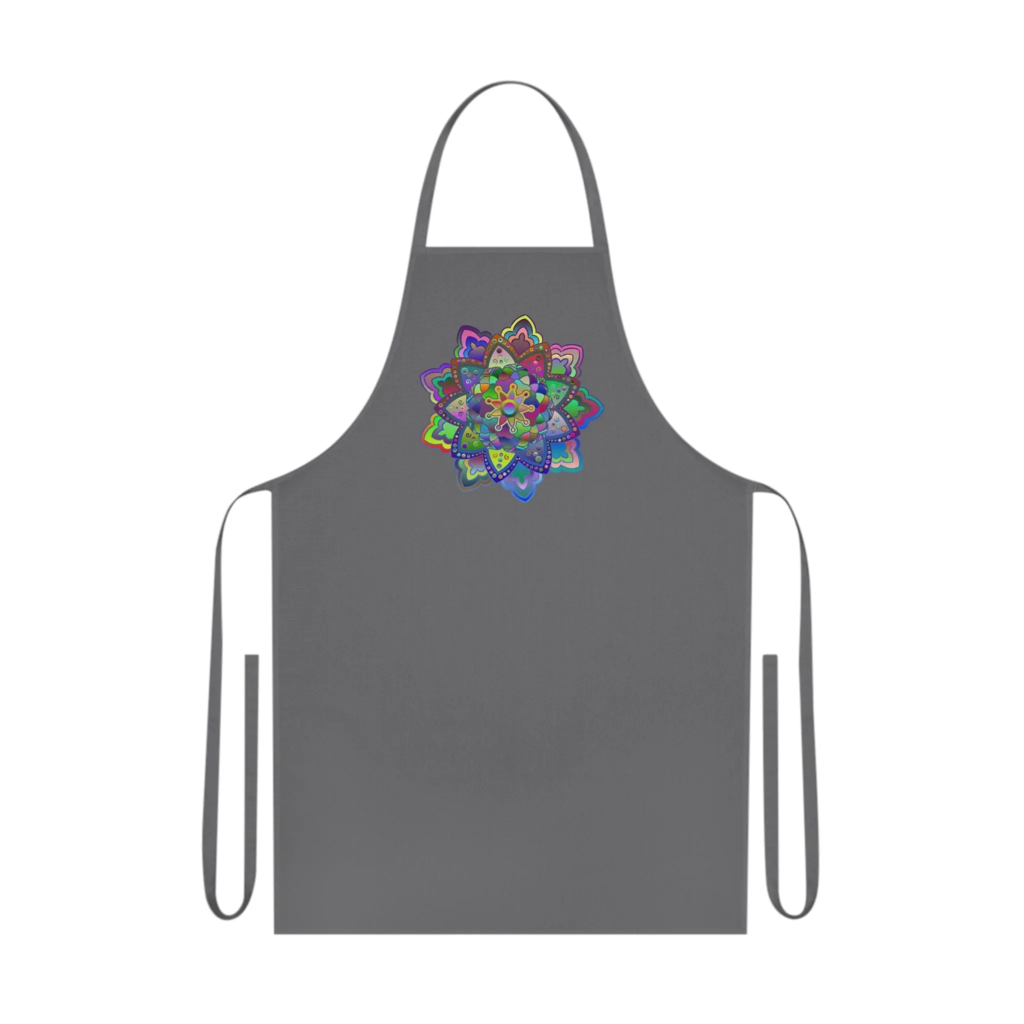 Hand-Drawn Mandala Art Cotton Apron - Perfect for Chefs and Home Cooks