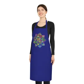 Hand-Drawn Mandala Art Cotton Apron - Perfect for Chefs and Home Cooks