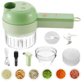 Hand-held Electric Kitchen Vegetable Cutter - 4 in 1  Cutter for Fruits and Vegetables