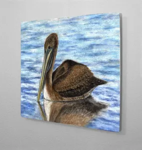 Harbor Pelican Aluminum Wall Art