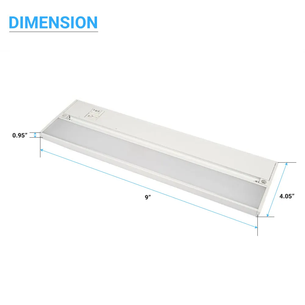 Hardwired Under Cabinet Lighting - Color Changeable (3000K/4000K/5000K) - White