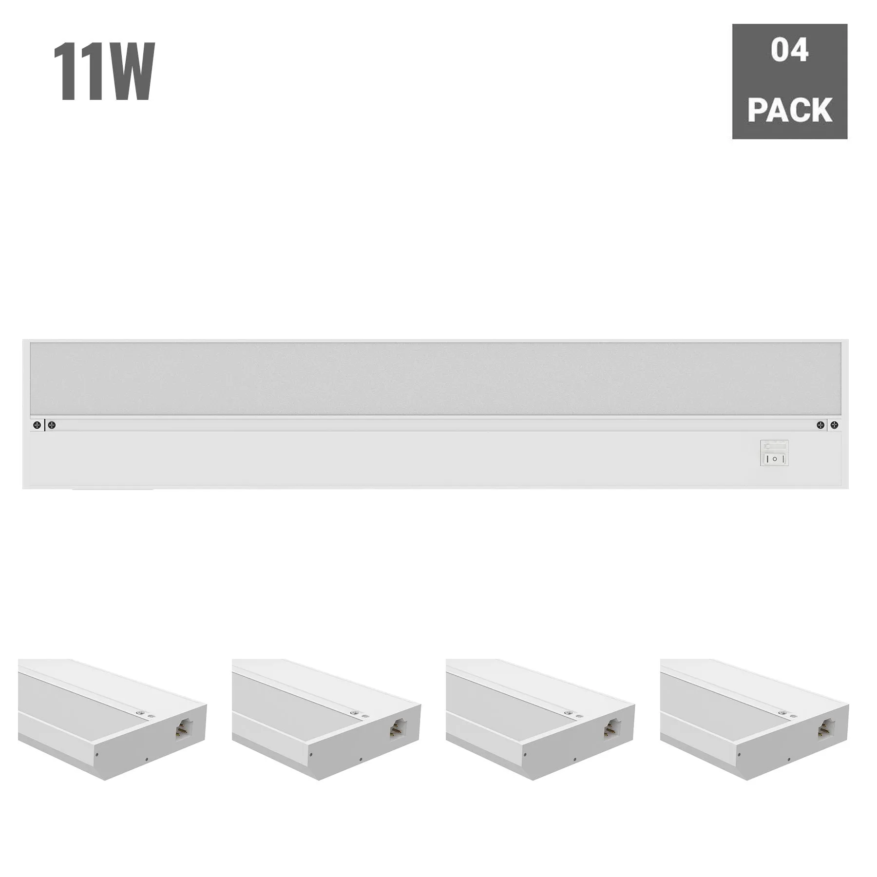 Hardwired Under Cabinet Lighting - Color Changeable (3000K/4000K/5000K) - White