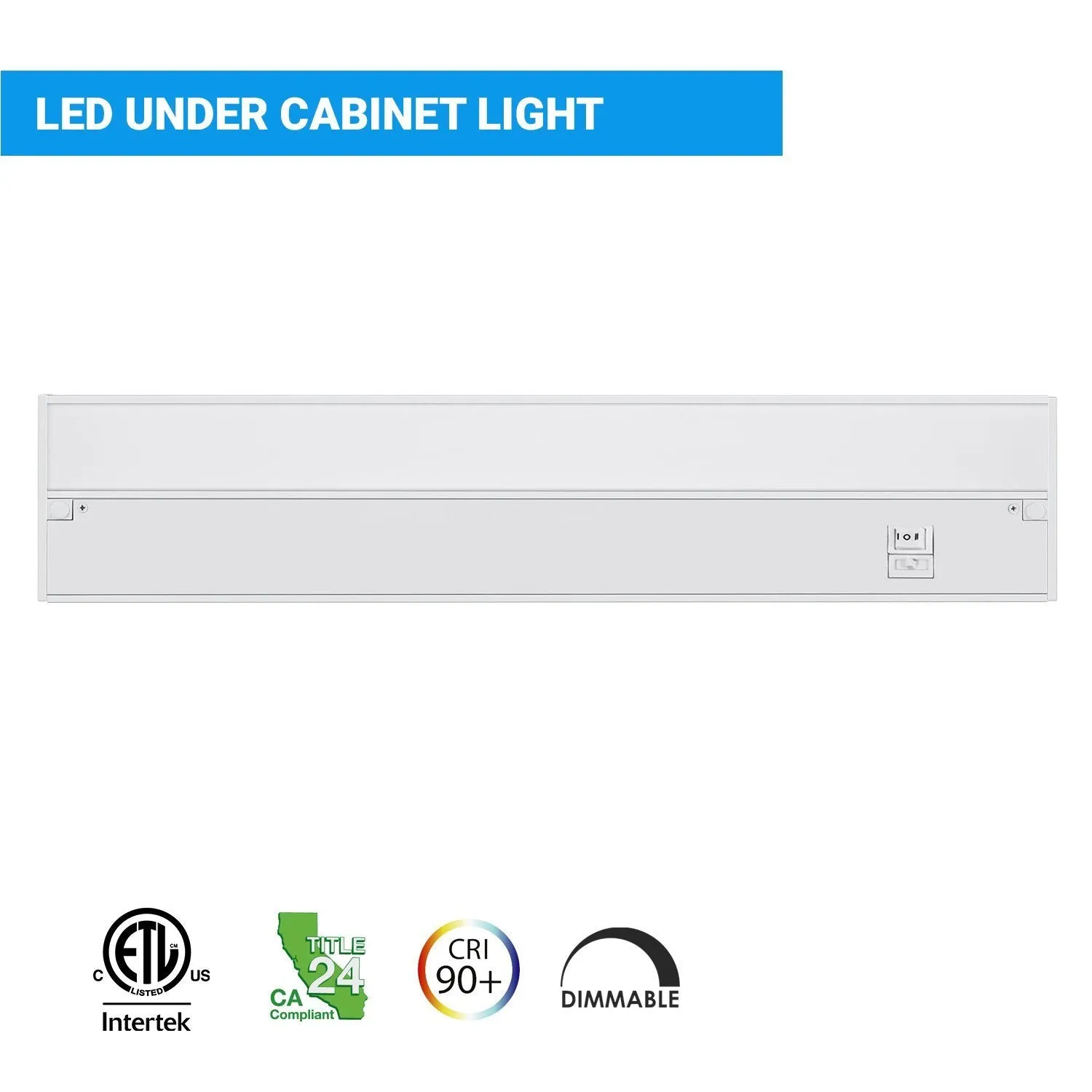 Hardwired Under Cabinet Lighting - Color Changeable (3000K/4000K/5000K) - White